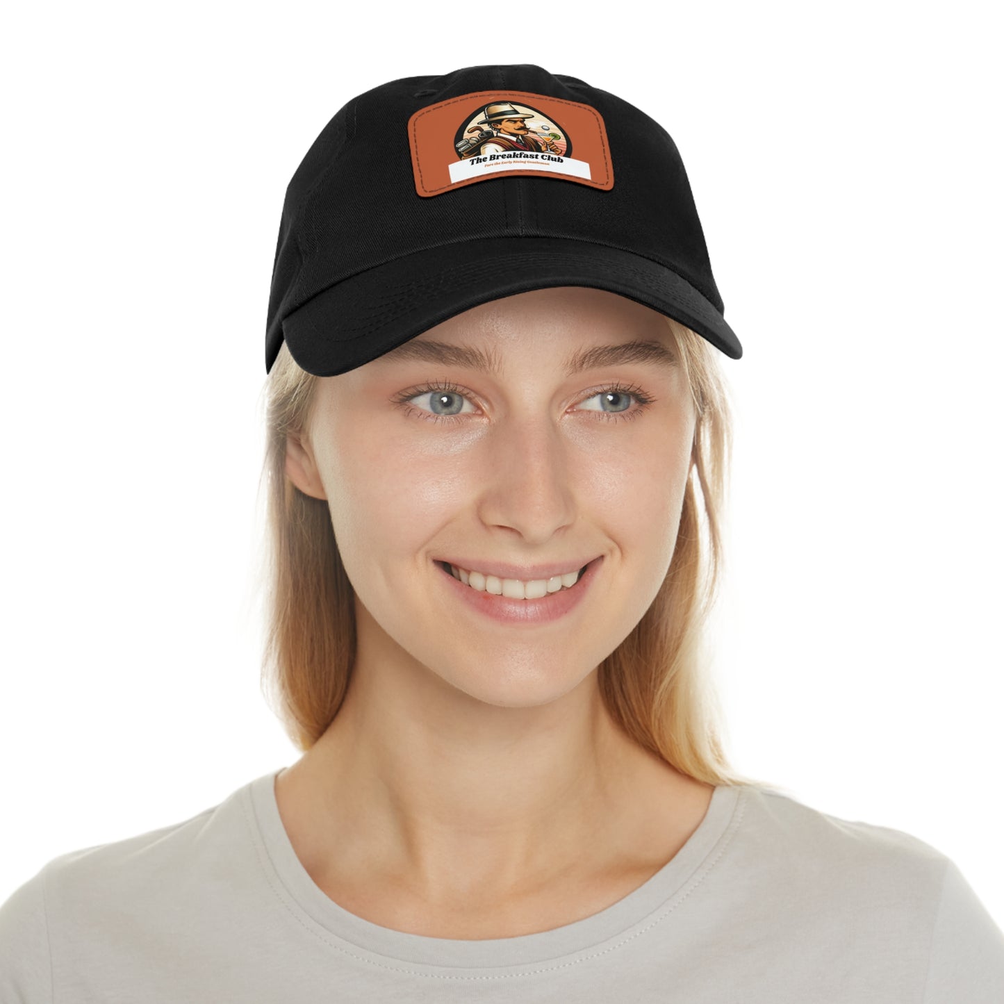 Old School "Kurtis" Logo Hat with Leather Patch (Rectangle)