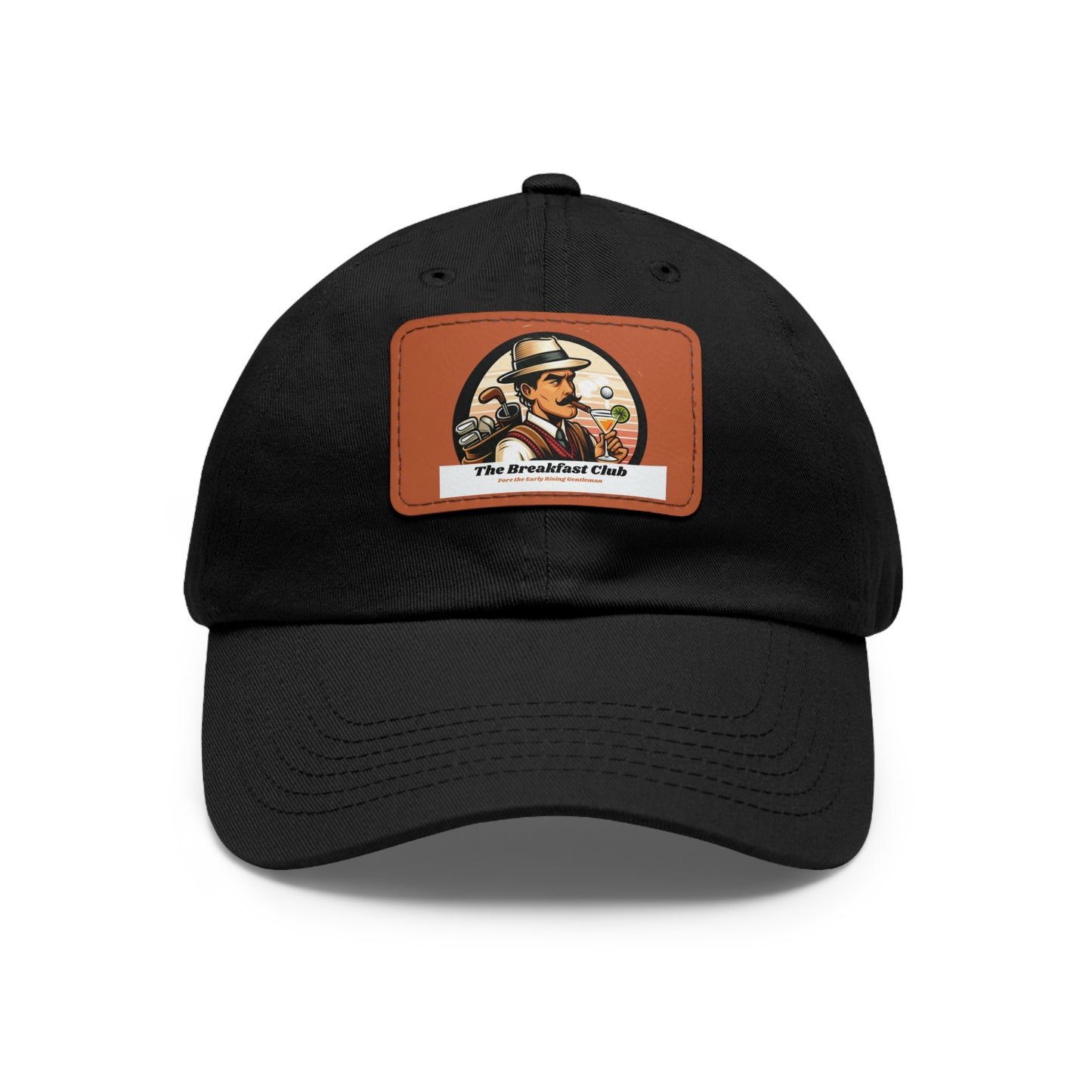 Old School "Kurtis" Logo Hat with Leather Patch (Rectangle)