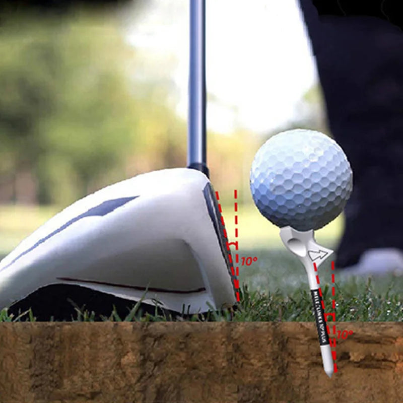 Breakfast Club goes Hi-Tech!!! Rhombic Golf Tees 10° Diagonal Insert Golf Ball Holder Reduces Rotation Increases Distance Speed Golf Training Ball Tee Package