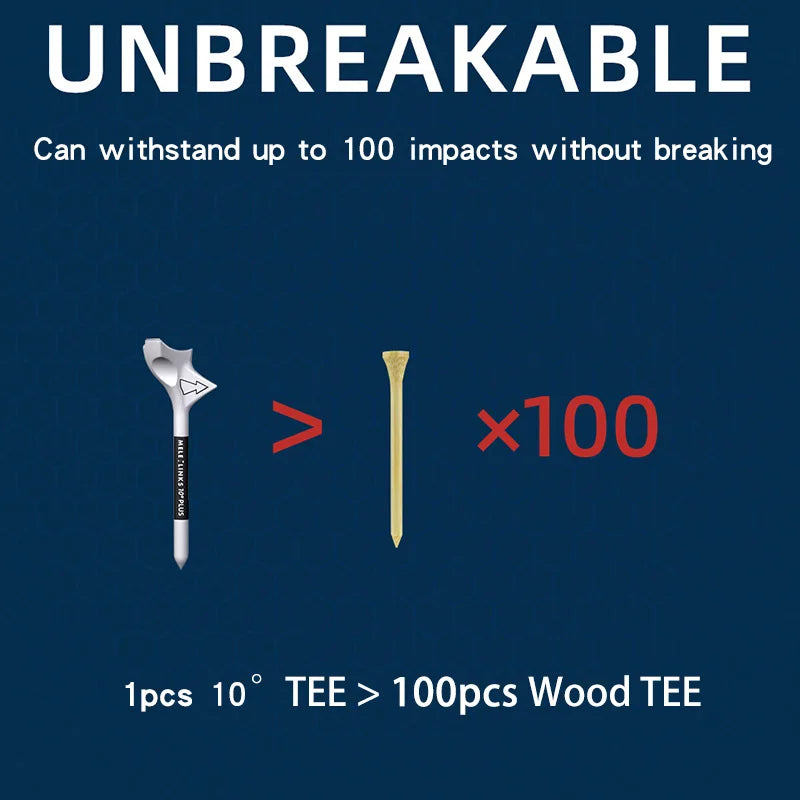 Breakfast Club goes Hi-Tech!!! Rhombic Golf Tees 10° Diagonal Insert Golf Ball Holder Reduces Rotation Increases Distance Speed Golf Training Ball Tee Package
