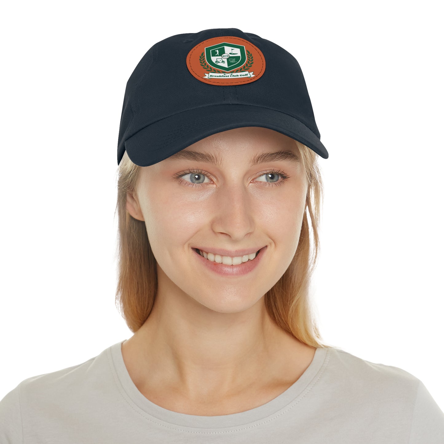 The "Suzie" Hat with Leather Patch (Round)