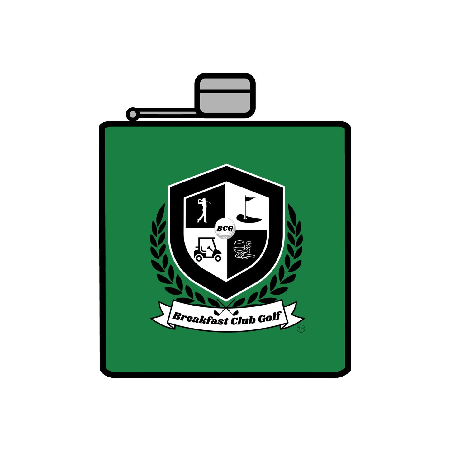 Breakfast Club Golf Stainless Steel Flask, 6oz 6 different colors!!