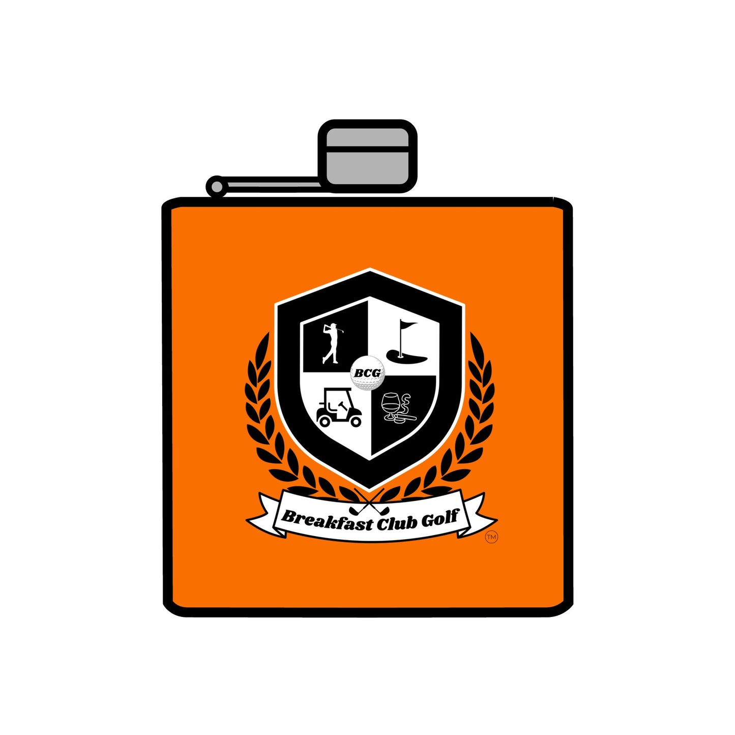 Breakfast Club Golf Stainless Steel Flask, 6oz 6 different colors!!