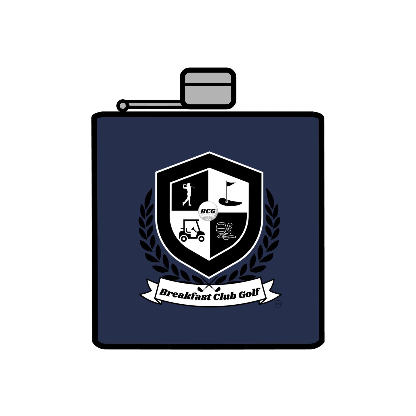 Breakfast Club Golf Stainless Steel Flask, 6oz 6 different colors!!