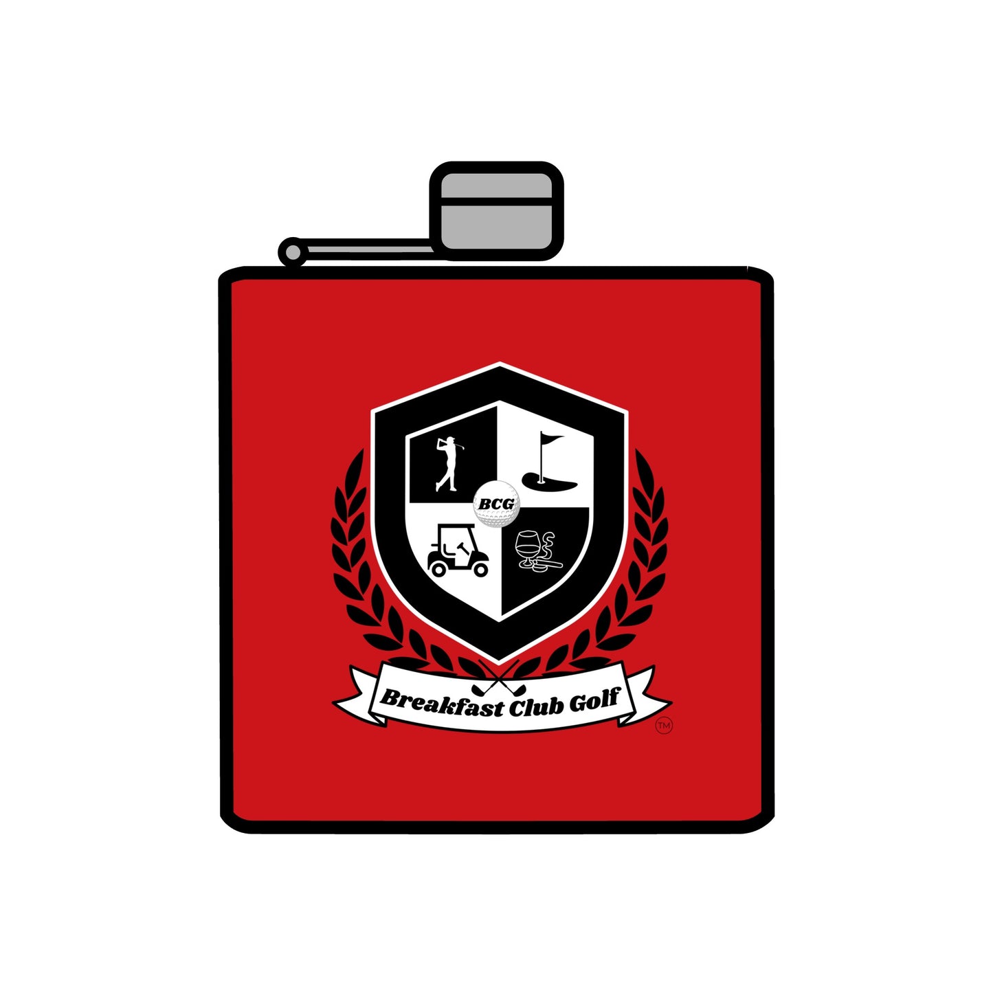 Breakfast Club Golf Stainless Steel Flask, 6oz 6 different colors!!