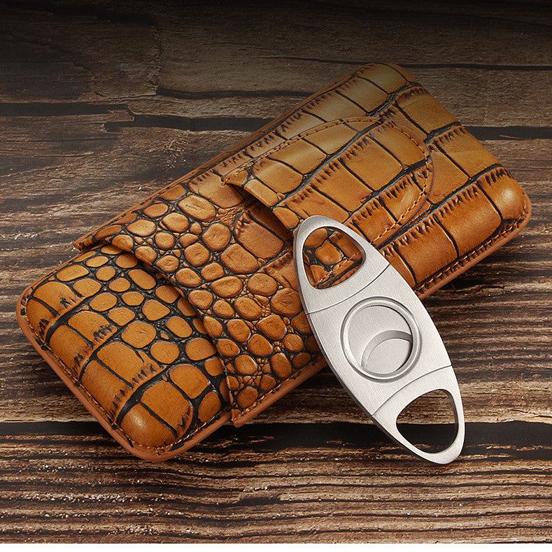 Cigar Case With cutter Carrying Case