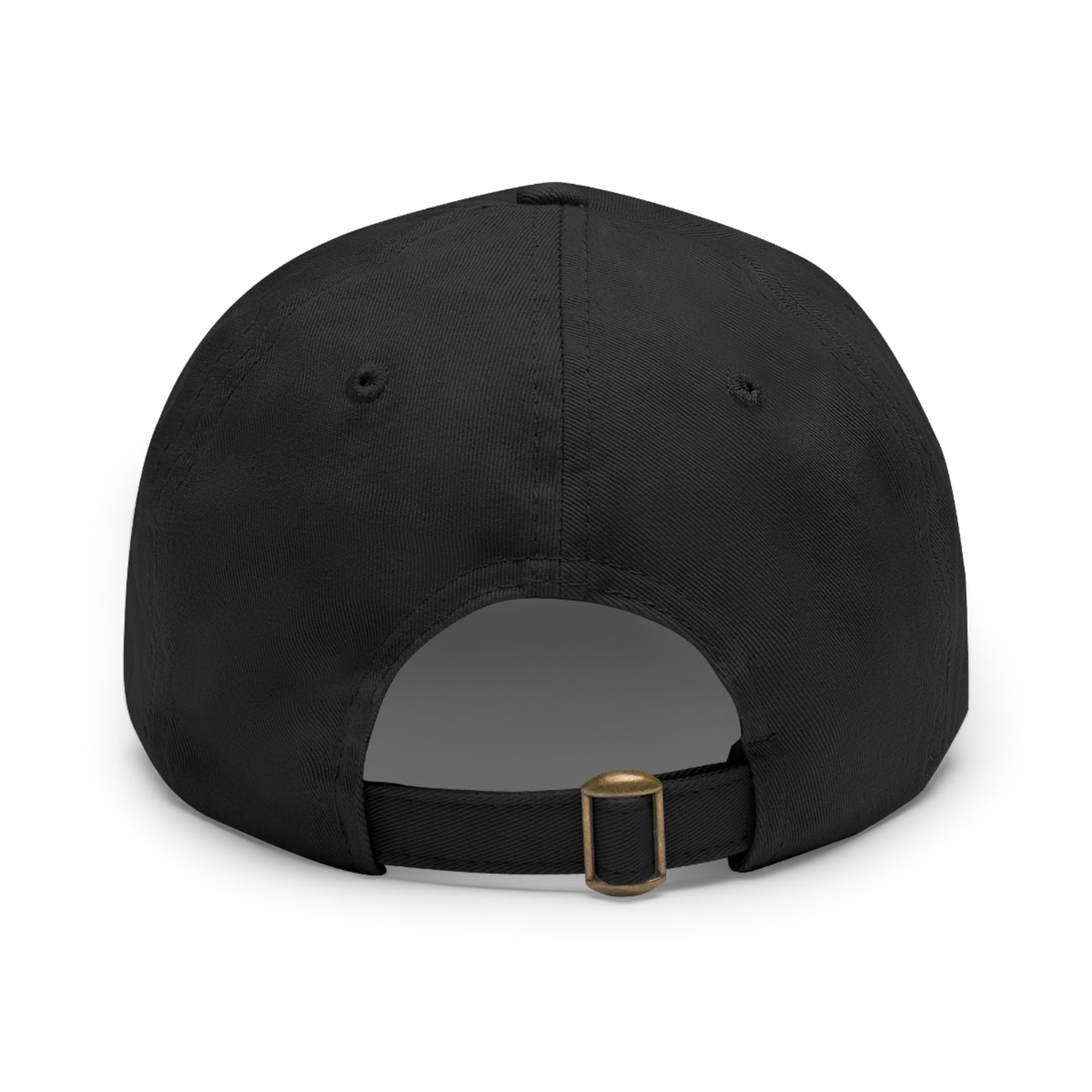The Bennie "Black Tees" Collection Hat with Leather Patch black logo (Round)
