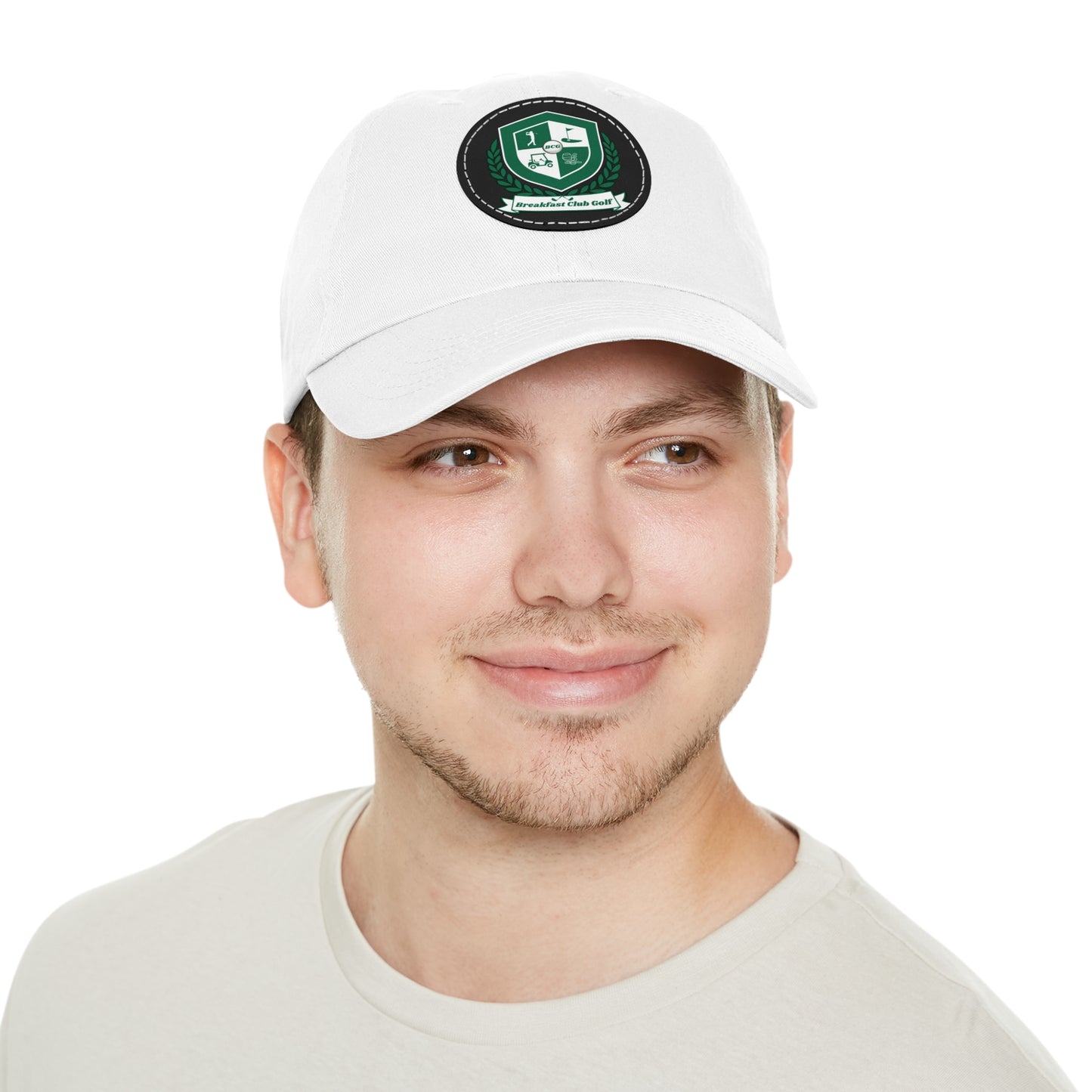 The "Bennie"  Hat with Leather Patch (Round)