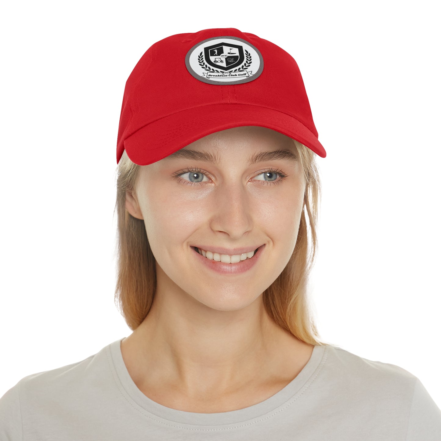 The Bennie "Black Tees" Collection Hat with Leather Patch black logo (Round)