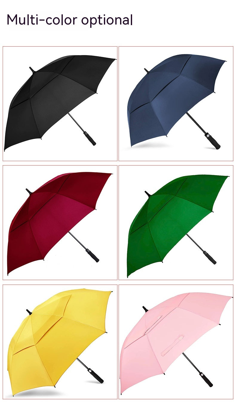 Oversized Automatic Double-layer Golf Umbrella Extra Large Long Handle Umbrella