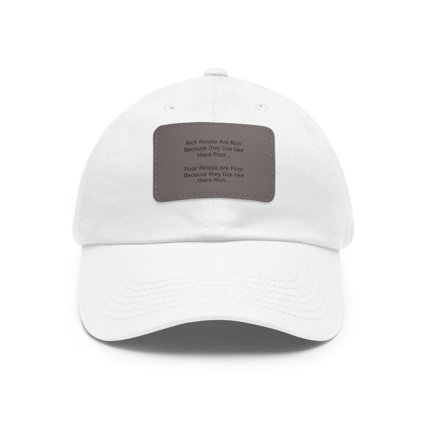 Inspiration words to live by Dad Hat with Leather Patch (Rectangle)