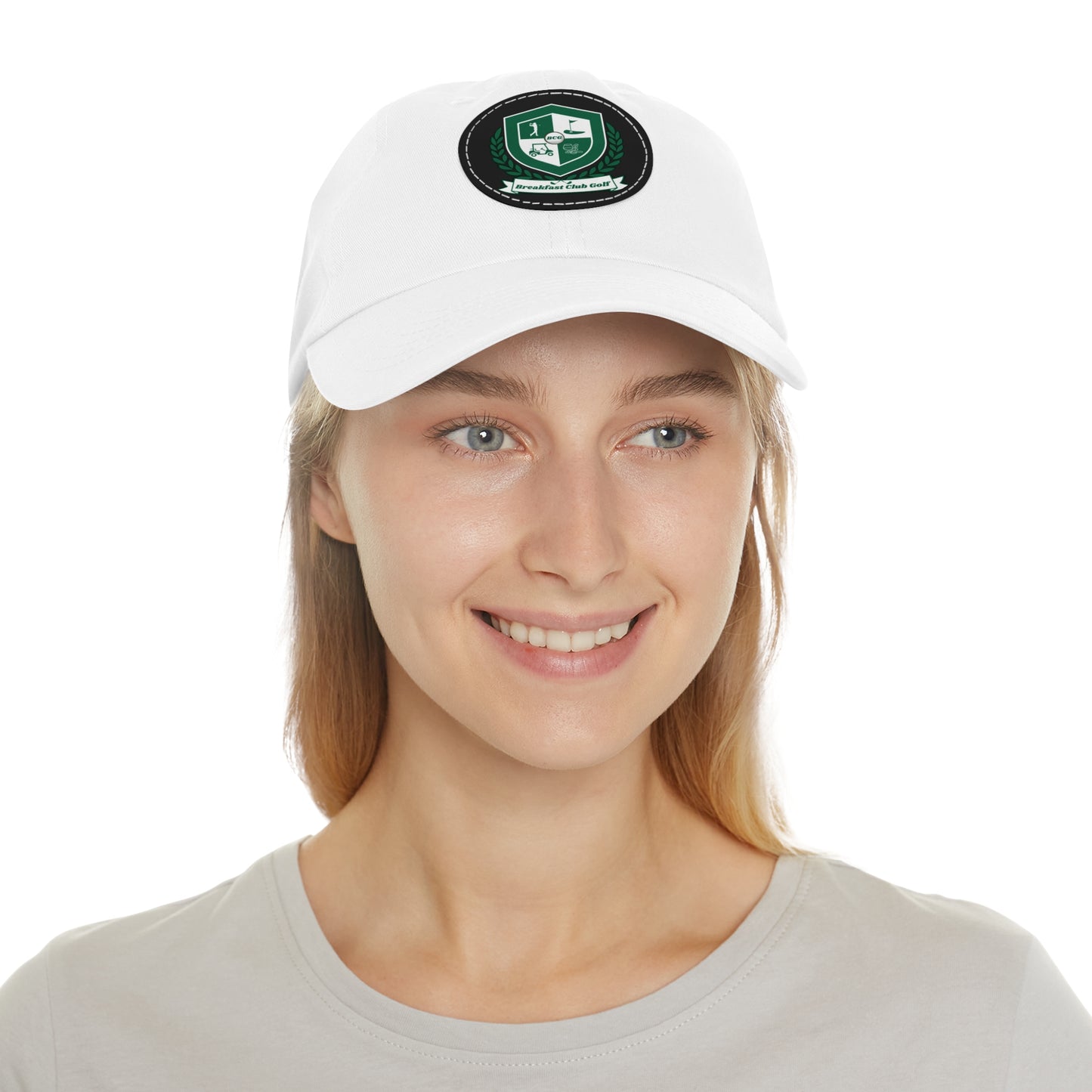 The "Suzie" Hat with Leather Patch (Round)