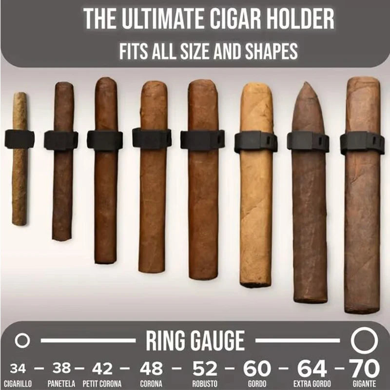 Portable Magnetic Cigar Holder Case - Anti-Slip Cigar Clip - Durable Cigar Stand for Travel & Home Use