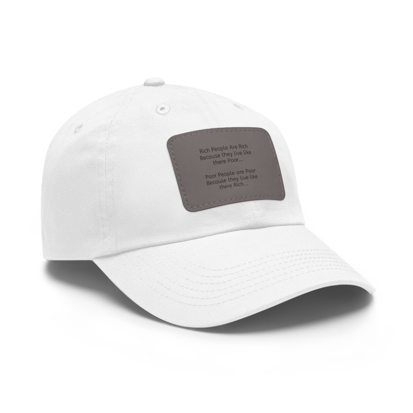 Inspiration words to live by Dad Hat with Leather Patch (Rectangle)