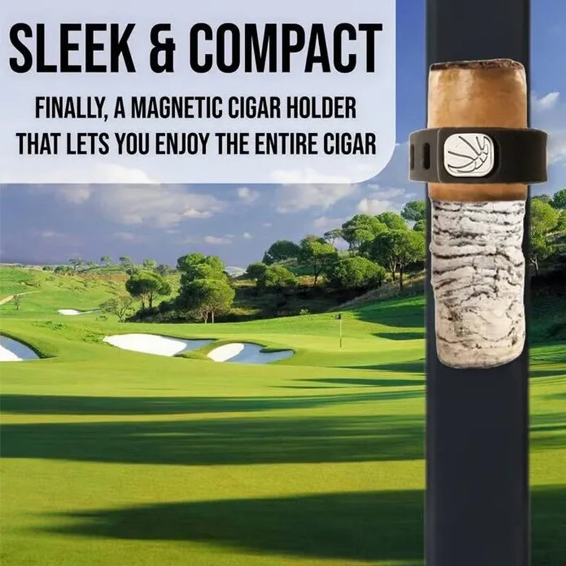 Portable Magnetic Cigar Holder Case - Anti-Slip Cigar Clip - Durable Cigar Stand for Travel & Home Use