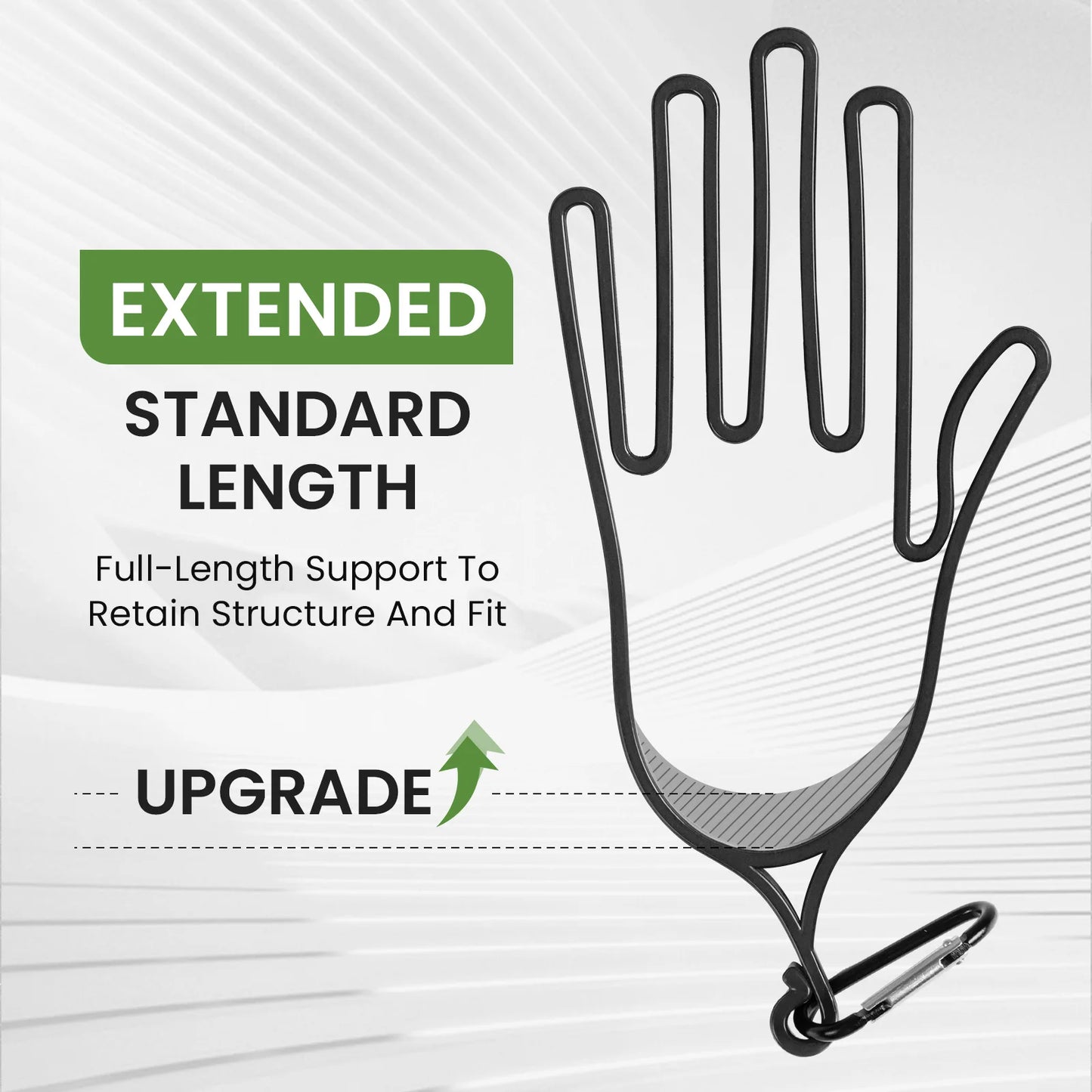 Golf Gloves Stretcher Universal with Carabiner Clip 1 Pack, Durable Glove Support Plastic Holder Hanger Keeper Dryer
