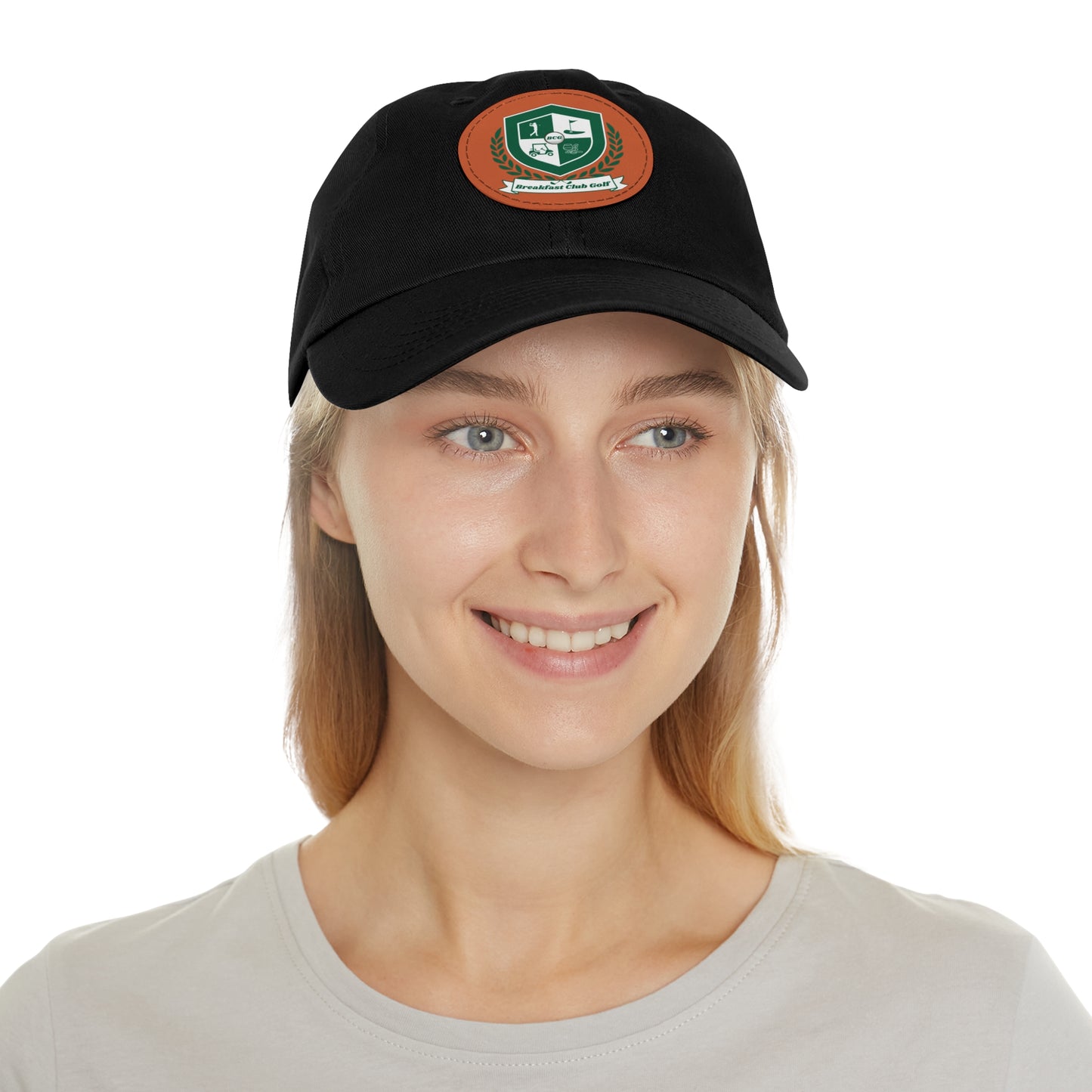 The "Suzie" Hat with Leather Patch (Round)