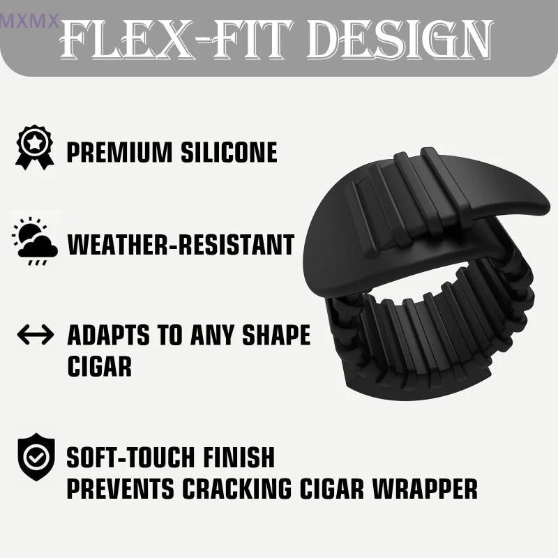 Magnetic Cigar Holder Silicone Cigar Holder For Golf Cart Portable Silicone Cigar Holder Clip Travel Smoke Groove Smoking Tool