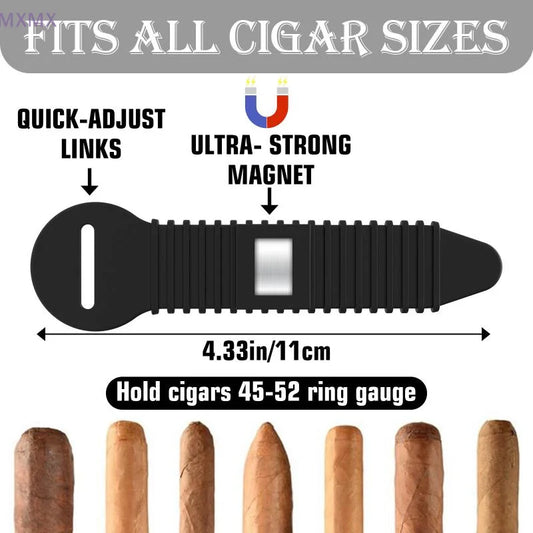 Magnetic Cigar Holder Silicone Cigar Holder For Golf Cart Portable Silicone Cigar Holder Clip Travel Smoke Groove Smoking Tool