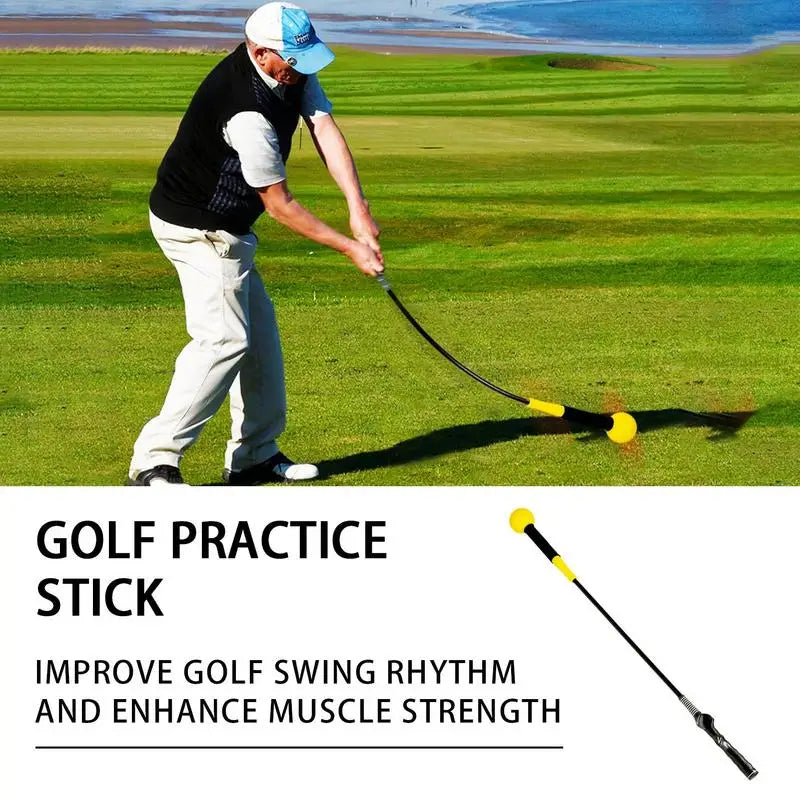 Golf Swing Trainer Golf Trainer Swing Aid Alignment Rods Professional Golf Grip Training Aid Portable Elastic Swing Training