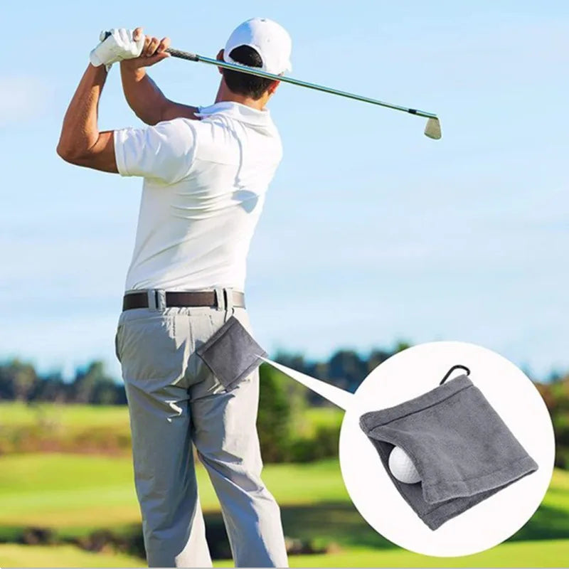 Clean your Balls !!   Golf Ball Cleaning Towel with Carabiner Hook