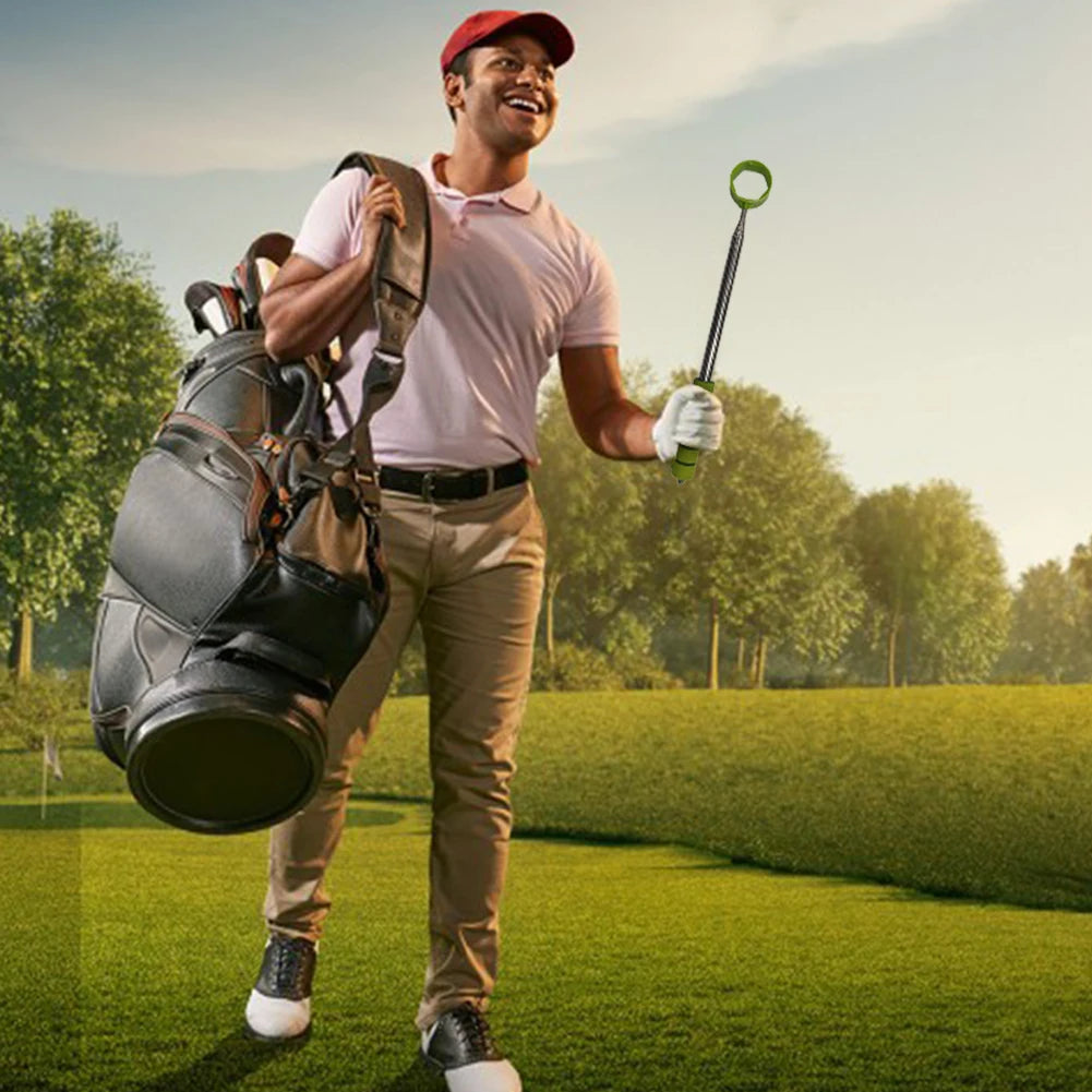 8+ FT Stainless Ball Retriever Telescopic Golf Ball Picker Non-Slip Handle Extendable Golf Ball Retriever