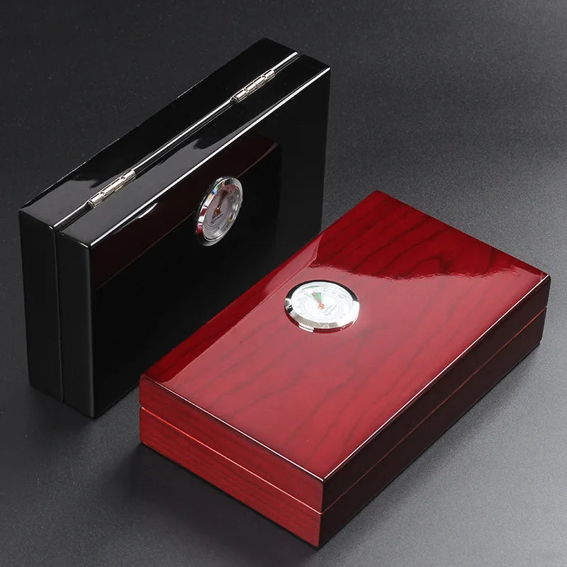 NEW Cedar Wood Cigar Humidor Box Portable Travel Cigar Case Storage 4 Cigars Humidor W/ Humidifier Hygrometer