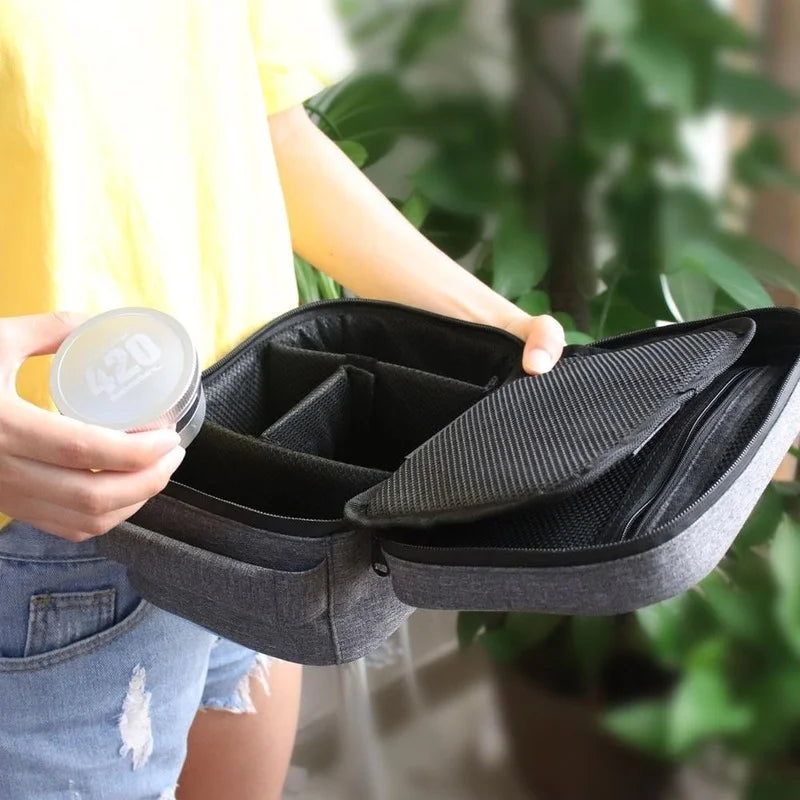 The "Spencer" Smell Proof Cigarette Smoking Stash Bag Tobacco Herbs Combination Lock Container Cigar Grinder Pipe Travel Box Digital Bag