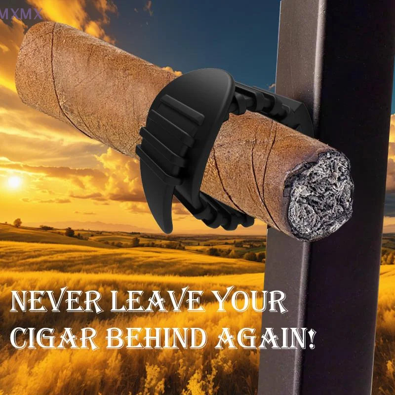 Magnetic Cigar Holder Silicone Cigar Holder For Golf Cart Portable Silicone Cigar Holder Clip Travel Smoke Groove Smoking Tool