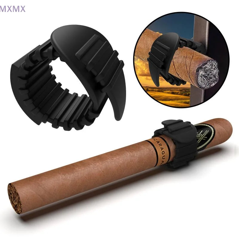 Magnetic Cigar Holder Silicone Cigar Holder For Golf Cart Portable Silicone Cigar Holder Clip Travel Smoke Groove Smoking Tool