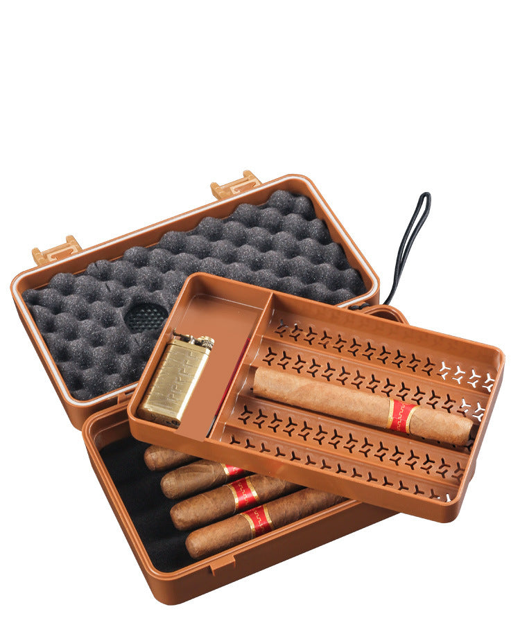 Sealed Waterproof Anti-pressure Plastic Cigar Humidor